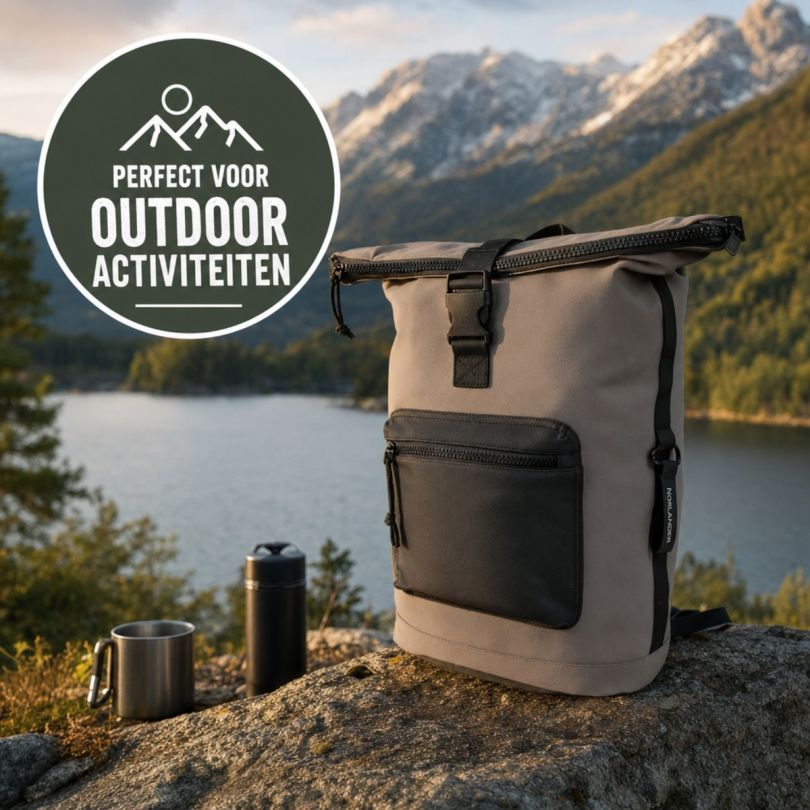 Norländer Fietsrugzak Rolltop 46 liter - Taupe