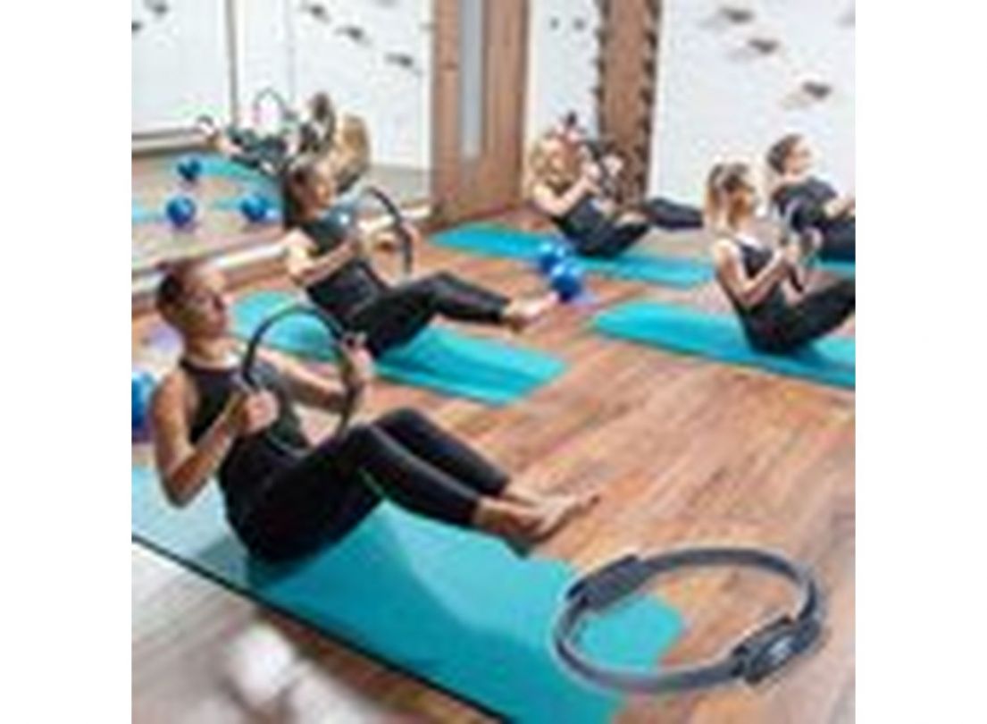 Umbro Pilates Ring - 39 x 5 CM - Yoga Ring - Fitness Ring - Buikspiertrainer - Beentrainer - Thuis Fitness - Duurzaam Rubber - Anti-Slip Grepen - Blauw