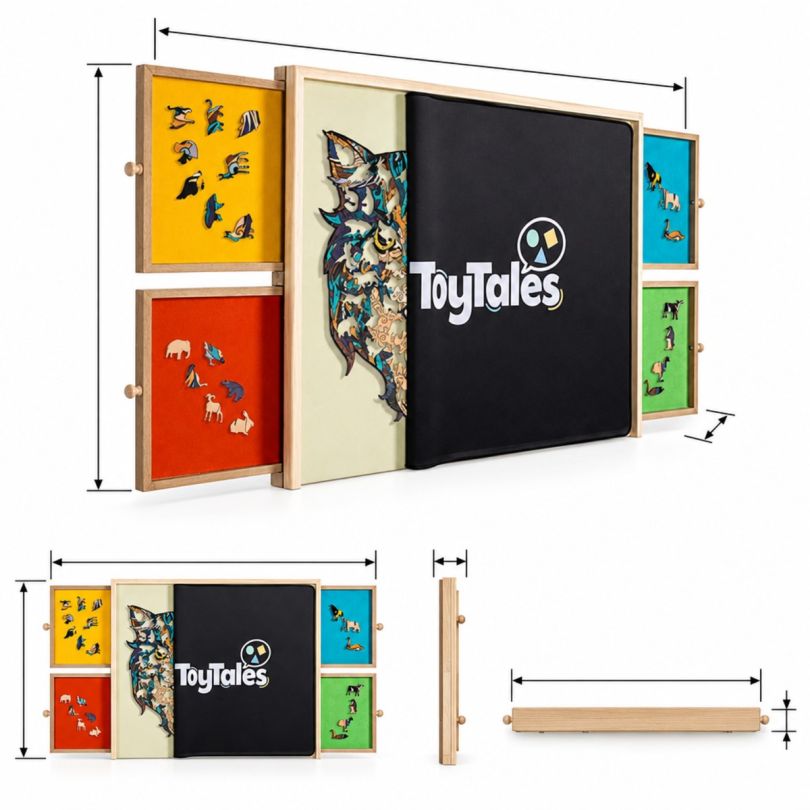 Hi Puzzelplaat 4 Gekleurde Lades