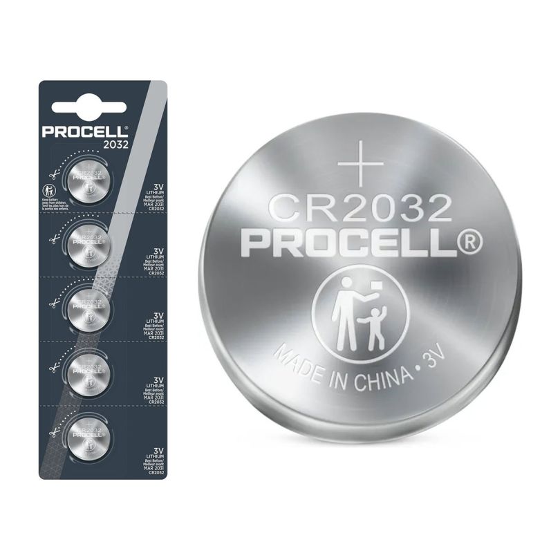 Procell Knoopcelbatterijen Cr2032 3v 5 Stuks - Zilver