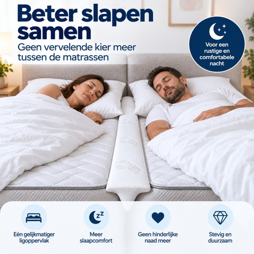 SleepMed Matraswig - Matrasbrug voor 2 Matrassen - 200 x 15 x 7 cm