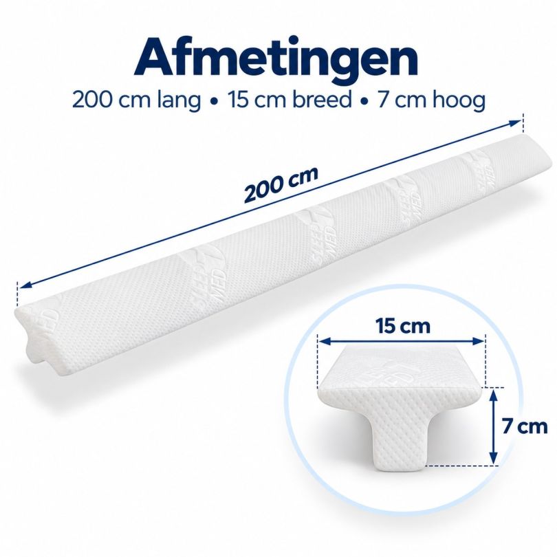SleepMed Matraswig - Matrasbrug voor 2 Matrassen - 200 x 15 x 7 cm