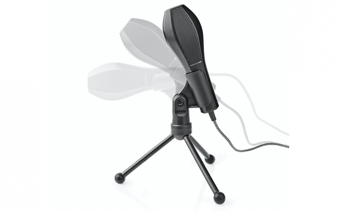 Nedis Bedrade Microfoon | Dubbele Condensator | Met Standaard | USB