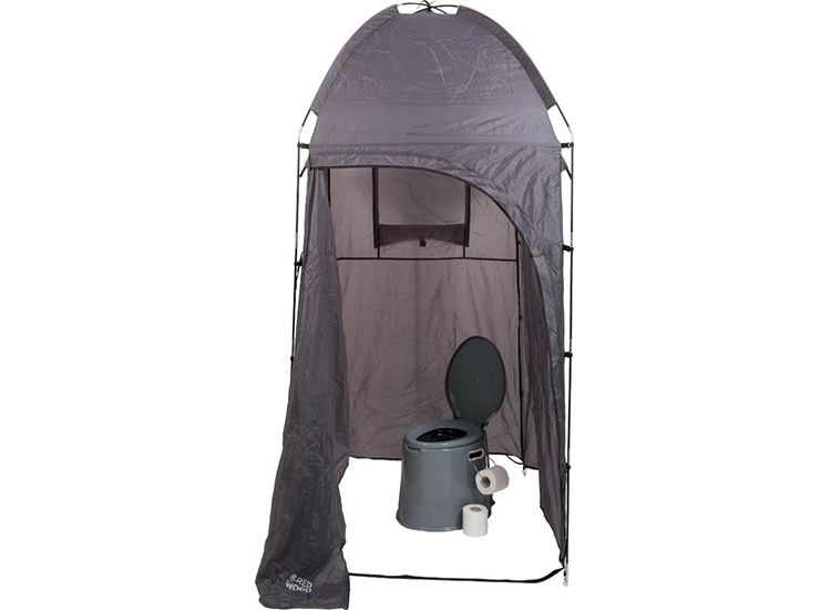 Redwood Douche en Toilet Tent - Trekking Koepel Tent 1-persoons - Grijs