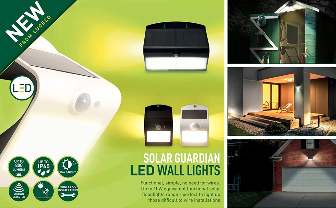 Luceco Solar LED-wandlamp - 1,5 Watt  - Wit