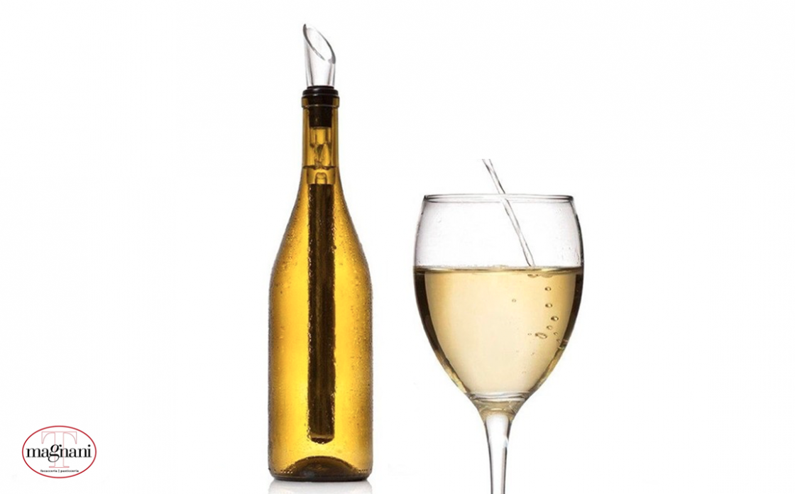  Magnani wijnkoeler sticks - 2 koelers & 1 schenktuit - Direct je wijn, rosé of champagne ijskoud serveren