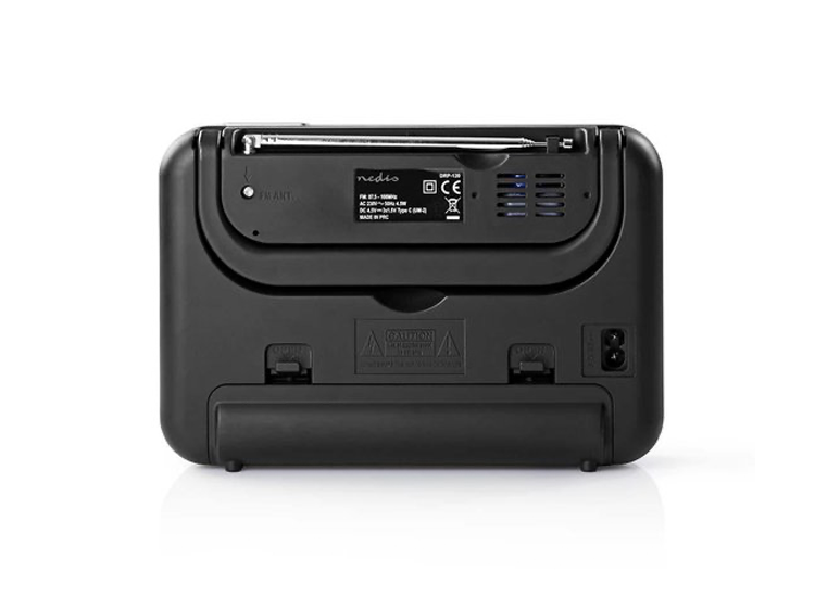Nedis FM-Radio - 3 Watt - Klok & Alarm - USB-poort & microSD-kaartsleuf - Zwart