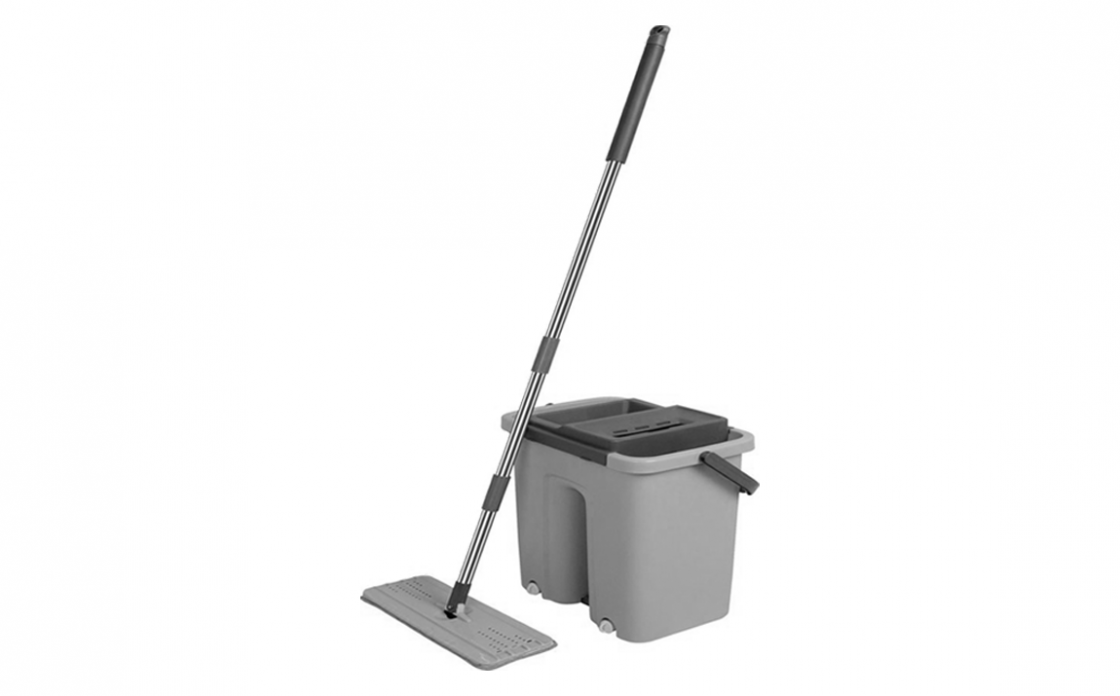 Cenocco CC-9070 vlakke schoonmaak mop met emmer - Grijs