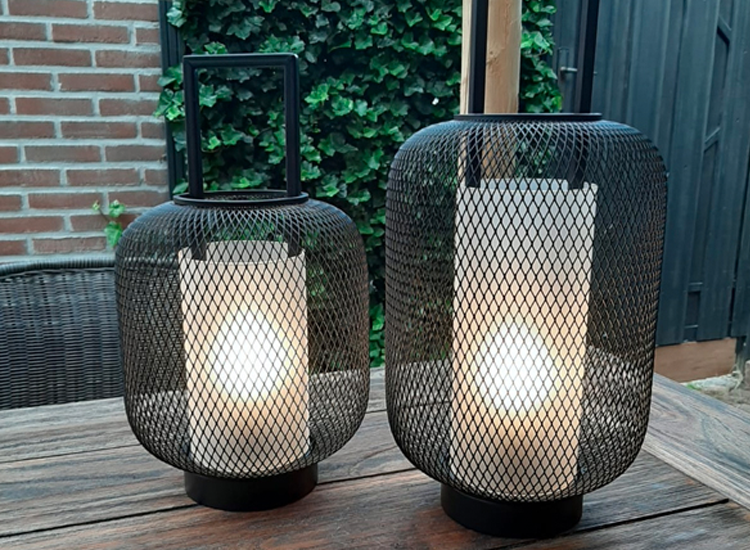 Eindig Bij zonsopgang Bedankt FlinQ LED lantaarn - set van groot en klein - zwart - stijlvol | Dealdonkey