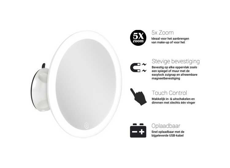 Smartwares IWL-60010 Make-Up Spiegel - 5x zoom