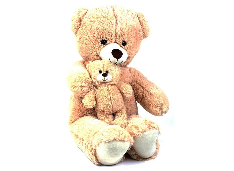 Grote Teddybeer Knuffel met Baby - 80 cm
