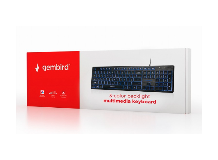 Gembird Multimedia toetsenbord met BackLight
