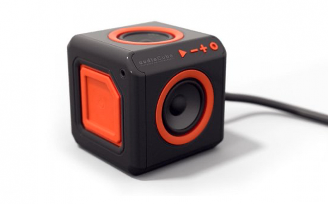 AudioCube bluetooth speaker voor thuis en onderweg - Oranje/Zwart