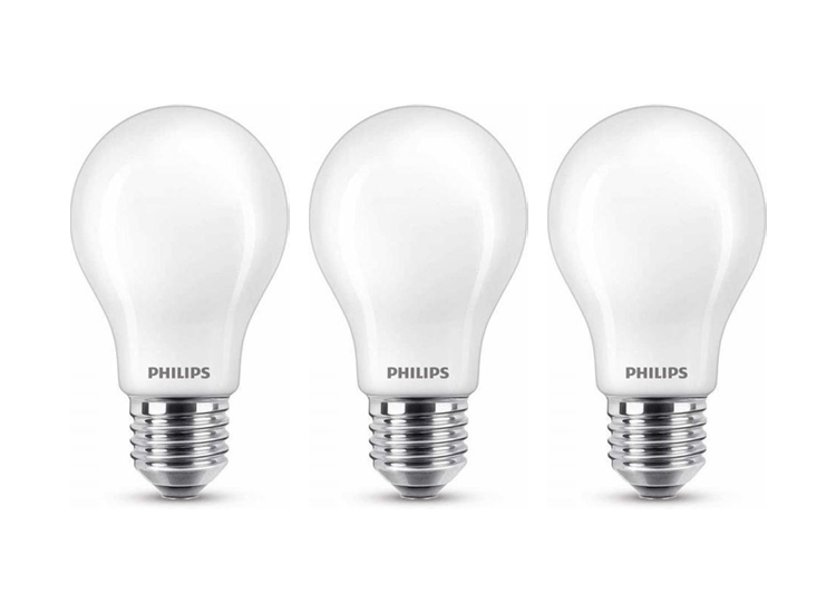 Philips LED Lamp - E27 Mat - 60W - Warm Wit Licht - 3 stuks