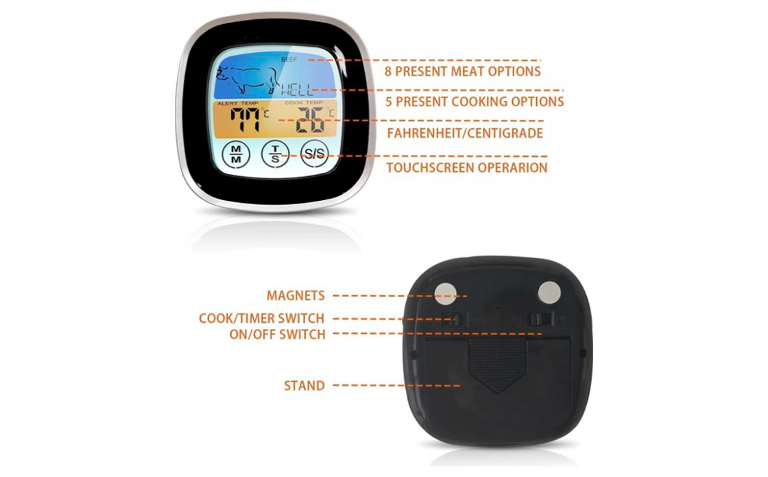 Digitale vleesthermometer met touchscreen - EN-2022C