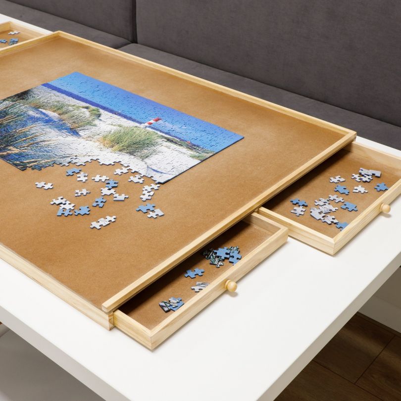 Puzzelplaat met lades - Gemakkelijk je puzzel opruimen - 90x67 cm