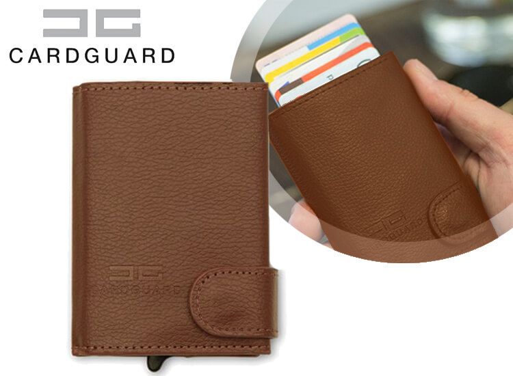 Card Guard Uitschuifbare portemonnee-Bruin