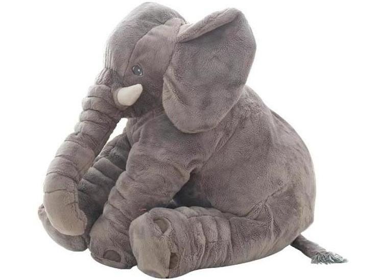 Fedec Grijze XL olifantknuffel - Knuffel