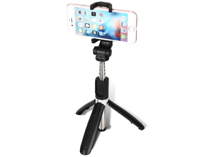 Inklapbare mini selfie stick - Met 3-poot houder