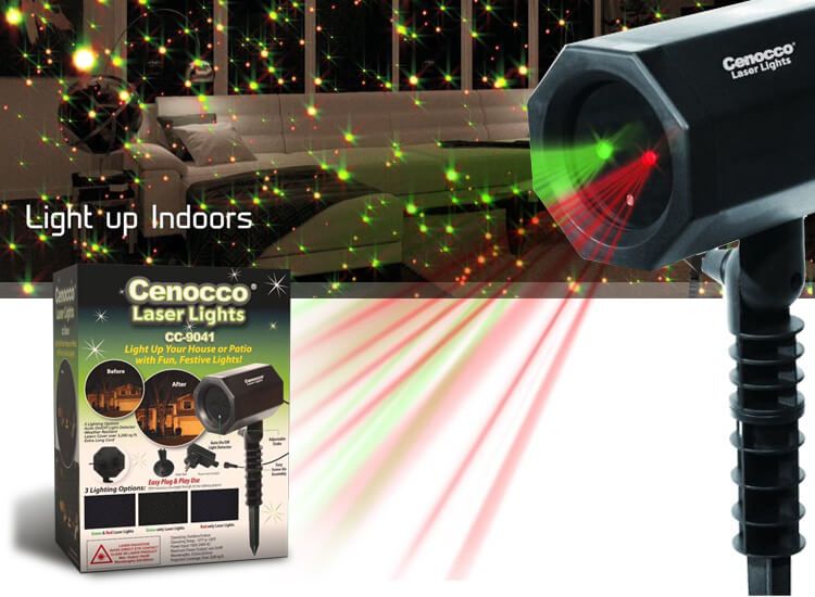 Cenocco Laserlicht voor binnen en buiten - Geniet van feestelijke lichtjes