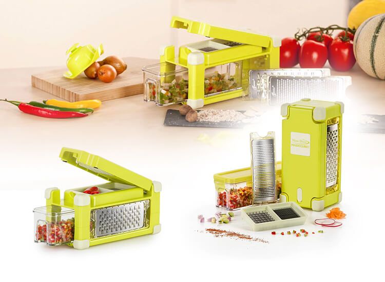 Nicer Dicer Magic Cube Gourmet Yellow 9 delig