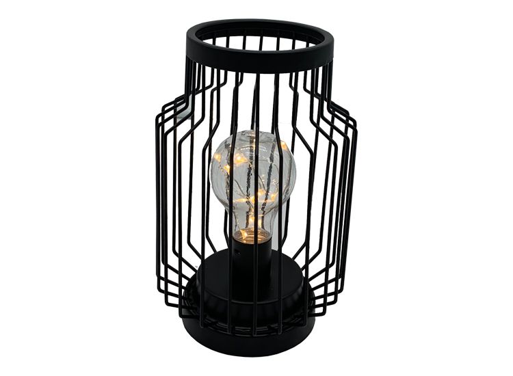 LED lantaarn - 13 x 21 cm - Zwart