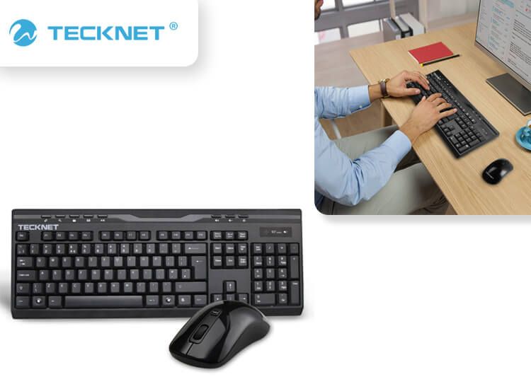 TeckNet 2.4Ghz Wireless Multimedia Keyboard and Mouse