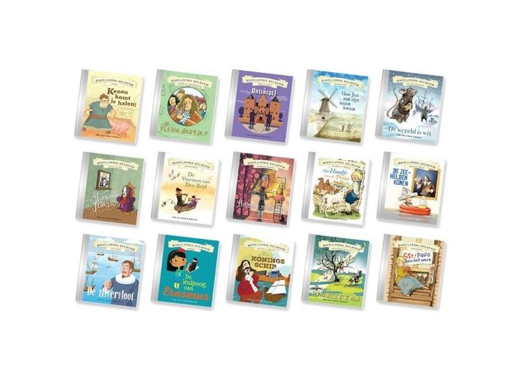 Hollandse Helden zilveren kinderboekjes set (15-delig)
