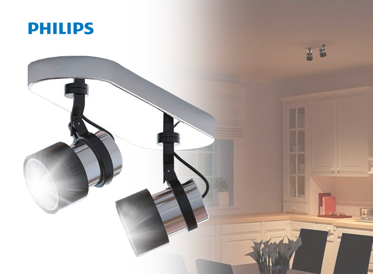 Philips myLiving Finish - Spotlamp - 2 spots - Chroom