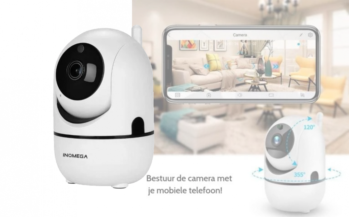 360° Wifi IP camera - 1020P - Wit