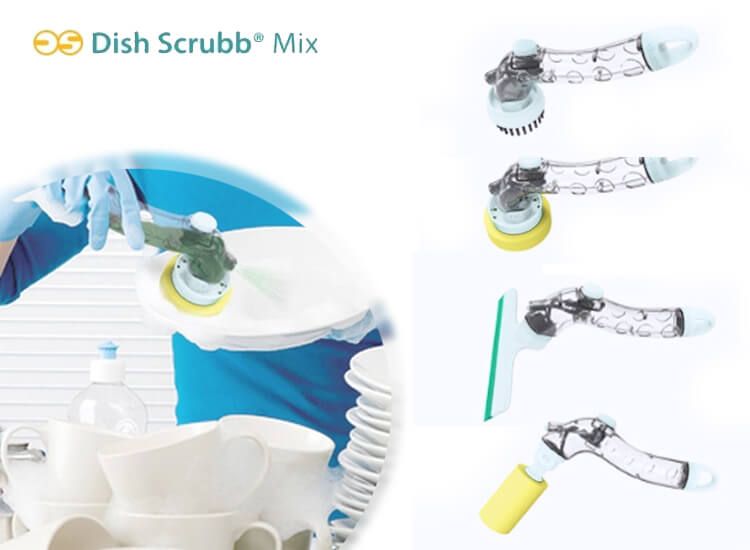 Dish Scrubb Mix - Schoonmaakkit met 4 verwisselbare koppen