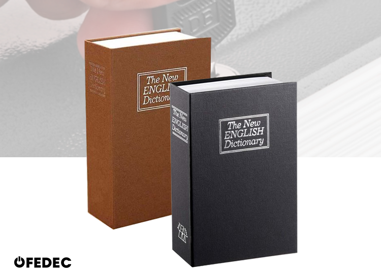 FEDEC Onopvallende Boekenkluis - Zwart of Coffee