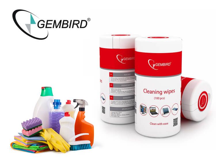 Gembird Cleaning wipes - 300 stuks reinigingsdoekjes voor je beeldscherm