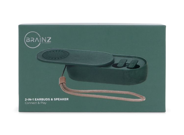 BRAINZ 2-in-1 Earbuds & Speaker Groen 38578