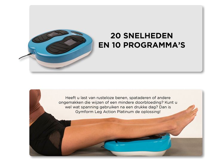 Kostuum vaardigheid Aan Gymform Leg Action Platnium- Voetmassage apparaat - Massage-apparaat met  vibratie | Dealdonkey