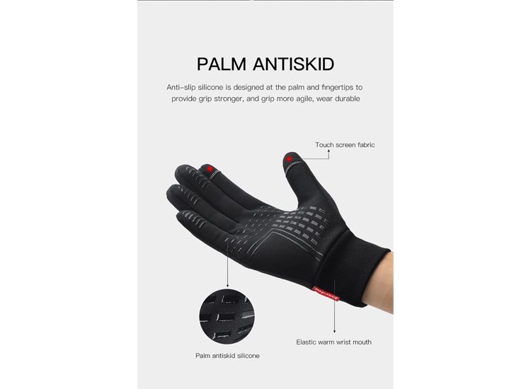 FlinQ Premium Handschoenen - Zwart - L - Water en Winddicht