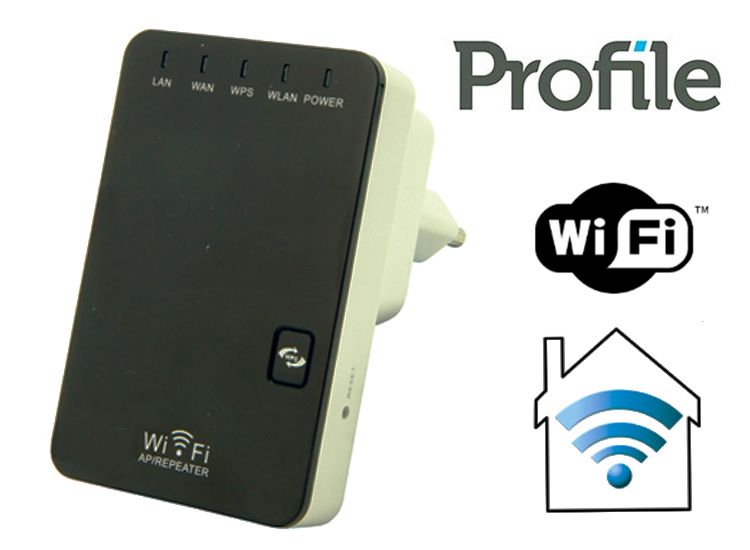 Profile Wifi-versterker - high-speed draadloos surfen tot 300Mbps