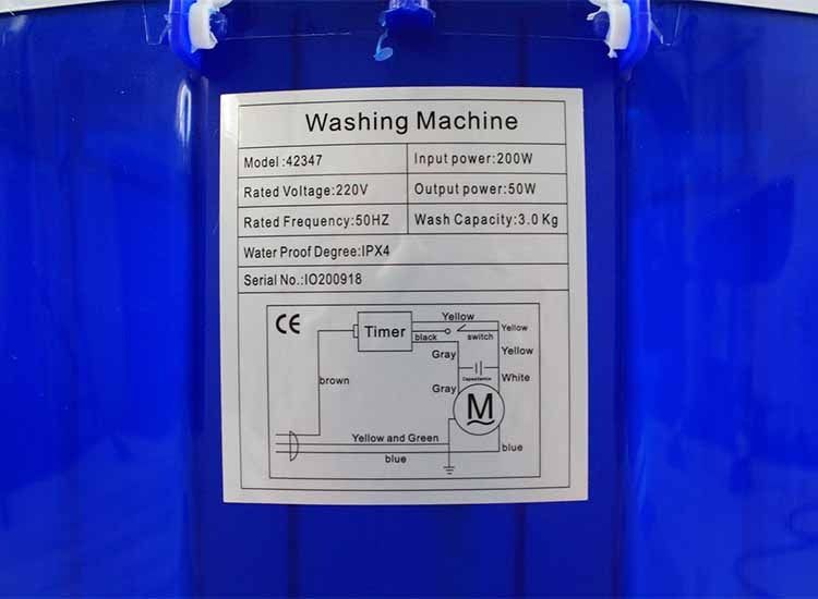 Lowander mini wasmachine 3kg - Camping wasmachine met bovenlader