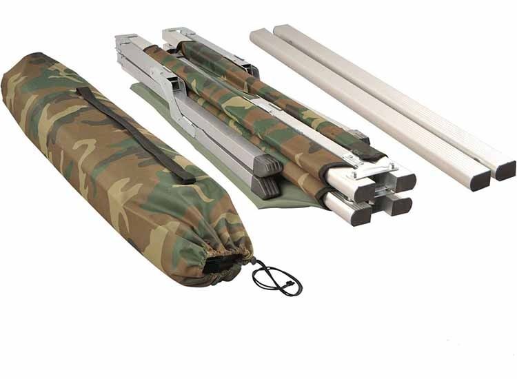 NordFalk XL veldbed Zwart, Camo, Blauw, Groen