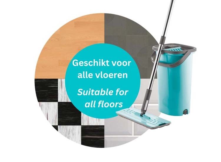 Clever Clean vloermop - Dweilsysteem - Alle vloeren - Blauw