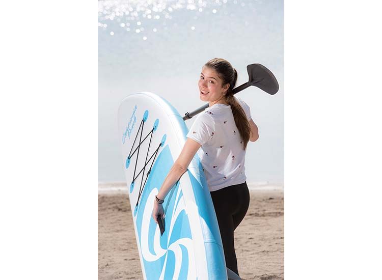 Opblaasbaar SUP board inclusief pomp - SUP California Beach Blue Edition