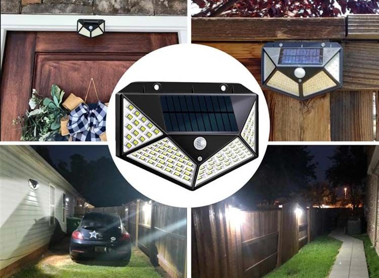 LED Solar buitenlampen met bewegingssensor - Dag/Nacht sensor - Set van 2 