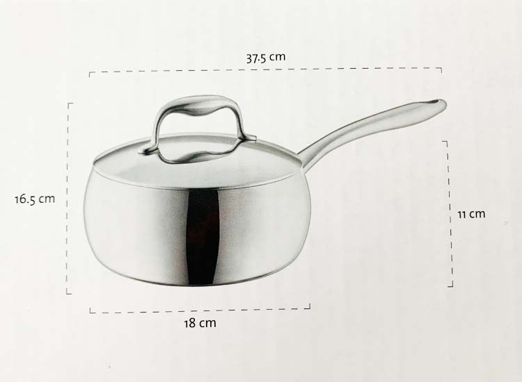 Migros Cucina & Tavola deluxe kookpan - 18cm - 2L - met deksel