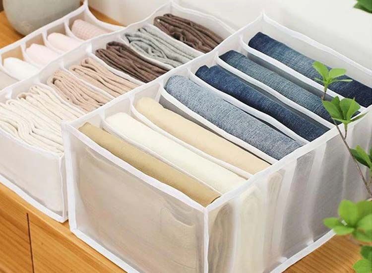 Fedec Ondergoed organizer - kleding organizer (32 x 12 x 12 cm) - Wit