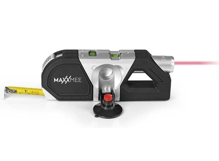 MAXXMEE Lasermeter - Laserafstandsmeter 3V - Met Rolmaat - Zwart/Zilver