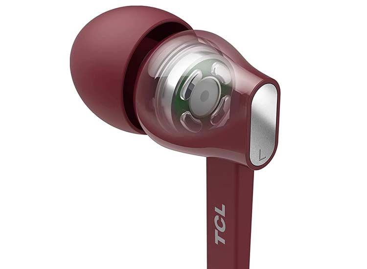 TCL Wireless BT5.0 In-Ear Earphones with Mic & 18h playtime - burgundy crush