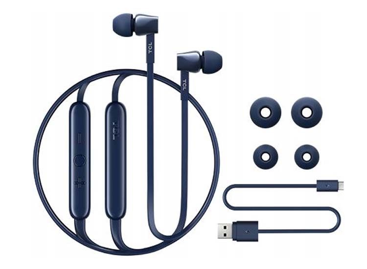 TCL Wireless BT5.0 In-Ear Earphones with Mic & 18h playtime - slate blue