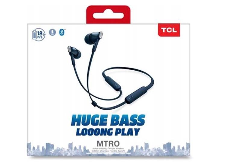 TCL Wireless BT5.0 In-Ear Earphones with Mic & 18h playtime - slate blue