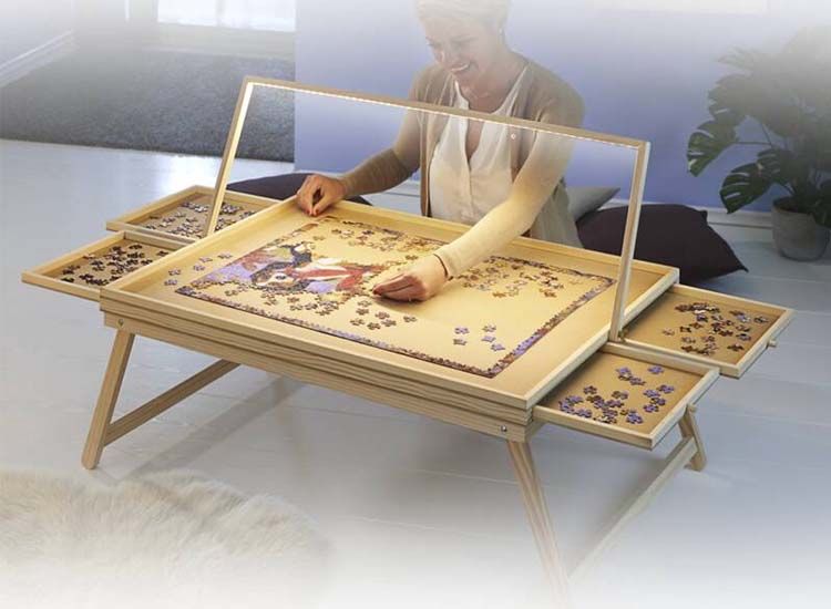 HI Puzzel tafel met verlichting - voor 500 puzzelstukjes - 54 x 40 cm