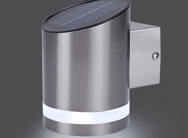 Smartwares - DS Solar wandlamp – Zonne-energie – Zilver - Led lamp